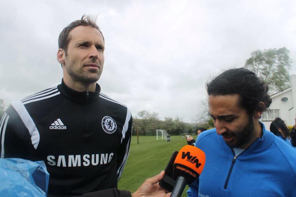 Marc Joss consecutive football interpreter at Chelsea training ground