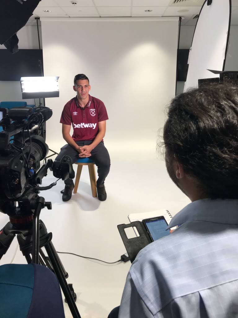Marc Joss Spanish English consecutive interpreter with Fabian Balbuena in July 2018