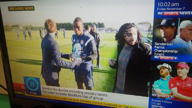 With Diafra Sakho as a French consecutive interpreter as seen on Sky Sports