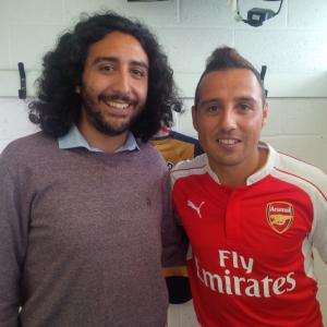 Marc Joss consecutive football interpreter at Arsenal training ground