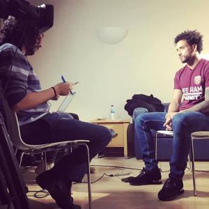 Marc Joss Portuguese English consecutive interpreter with Felipe Anderson in December 2018